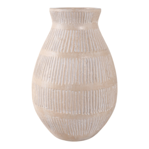 Vase à fleurs en céramique décoratif en terre cuite texturée pour salon, idéal pour fleurs fraîches ou herbe de la pampa - Product Image 3