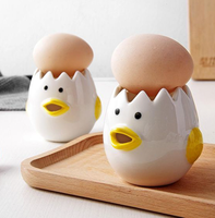 Séparateur d'œufs mignon, séparateur de jaune d'œuf et de blanc d'œuf en céramique, filtre à œufs pratique pour la maison