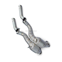 Tubo de Escape de Alto Flujo con Catalizador y Protección Térmica para Mercedes-Benz C63/C63S W205 AMG 4.0T M177, Sistema de Escape de Acero Inoxidable para Automóvil