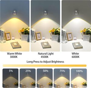 Luz nocturna con Sensor de movimiento, luz LED USB inalámbrica para cocina, dormitorio, Mural, Sensor de sala de estar, lámpara de pared, iluminación interior, LED USB - Product Image 2