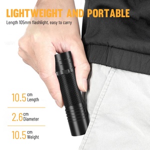 Mini linterna portátil EDC de bolsillo, autodefensa, potente, recargable, táctica, para acampar, <span class=keywords><strong>LED</strong></span>, Halloween, 800LM - Product Image 6