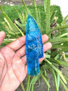 Cuchillos de Cristal Azul Tallados a Mano - Cuchillas Rituales de Cristal Oceánico, Cuchillo de Exhibición Espiritual, Piedra Tallada a Mano, Regalo de Decoración para el Hogar - Product Image 3