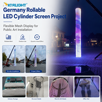Écran LED flexible en maille pour extérieur P50 Germany Projects, IP68 étanche, transparent, pour façade de bâtiment, affichage en grille de pixels