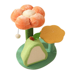 Árbol rascador para gatos hecho a medida con tabla rascadora adorable en forma de aguacate, postes de sisal duraderos que no dejan pelusa, y diseño que ahorra espacio. - Product Image 3