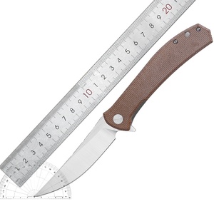 Coltello Pieghevole Tascabile con Lama in Acciaio D2 e Manico in Micarta di Lino per Campeggio, Picnic, Preparazione Frutta e Uso Quotidiano EDC - Product Image 2