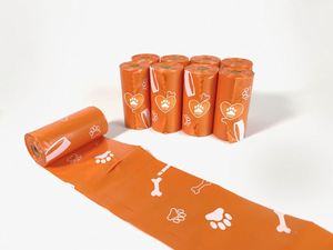 Nouveau sac biodégradable à 100 % pour déchets d'animaux, en amidon de maïs, compostable, orange, pour excréments de chien, sac écologique pour crottes de chien Erde - Product Image 3