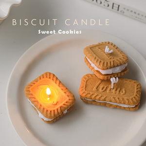 <b>Biscuit</b> Candle Sweet Cookies Scented Soy Wax Novelty Candles Home Decor <b>Gift</b> - Product Image 5