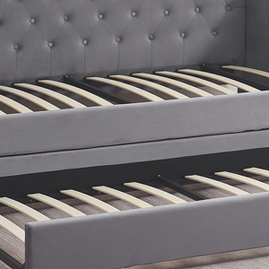 Sofá Cama Individual Moderno Tapizado en Lino Gris para Dormitorio con Cama Nido, Venta al por Mayor - Product Image 6
