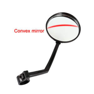 Espejo convexo negro para bicicleta, espejo retrovisor ajustable para manillar de bicicleta de montaña, accesorio de ciclismo de plástico, 7,5 cm de longitud - Product Image 2