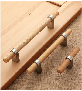 مقبض خشبي صلب فاخر وعصري مضاد للصدمات لأبواب خزائن المطبخ والأدراج وخزائن الملابس - Product Image 3