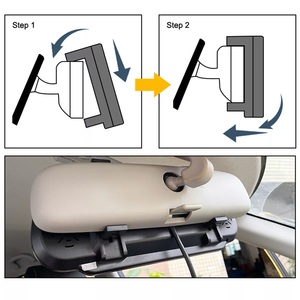 Moniteur de voiture 7 pouces avec caméra de recul à clipser, système de stationnement pour voiture, vision nocturne, kit étanche pour plaque d'immatriculation - Product Image 2