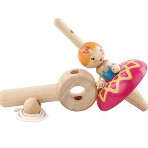 Haute qualité Princesse drôle table toupie gyro <span class=keywords><strong>jouet</strong></span> avec corde Promotion traditionnelle en bois enfants jouets cadeaux d'anniv - Product Image 2