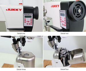 JUKKY 591 Automatic Big Hook Multifunctional <b>Roller</b> Feed Lockstitch Sewing Machines for 12mm Shoes Maquine De Coser New Metal Lo - Product Image 3