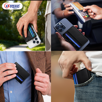 Banque d'Alimentation Sans Fil Magnétique Portable Personnalisée en Gros 4500 mAh avec Câbles et Porte-Cartes Ultra Mince pour Téléphone Portable
