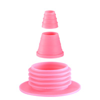 Anneaux de base de chicha classiques, colorés et durables, 47 mm, en caoutchouc silicone noir et rose, grand format, pour accessoires de chicha, lot de 3