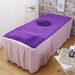 Juego de Toallas de Baño 80x180 40x80 35x75 Cm Suaves y Absorbentes Color Violeta Morado para Hotel y Spa - Product Image 2