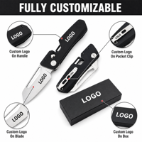 Couteau de poche pliant portable à verrouillage d'axe, lame Wharncliffe, manche en aluminium, pour usage quotidien, survie en extérieur, outil EDC