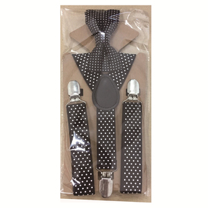 Set di <span class=keywords><strong>bretelle</strong></span> per papillon <span class=keywords><strong>e</strong></span> <span class=keywords><strong>bretelle</strong></span> da <span class=keywords><strong>uomo</strong></span> personalizzate all'ingrosso per <span class=keywords><strong>uomo</strong></span> elastico largo regolabile - Product Image 2