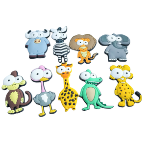 Aimant de voiture personnalisé avec animaux du zoo pour les tout-petits, aimant de réfrigérateur en caoutchouc, aimants de réfrigérateur de dessin animé d'animaux - Product Image 3