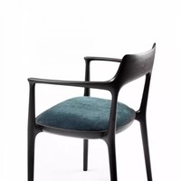 Chaise de salle à manger confortable de style japonais du milieu du siècle, Wai Ji Feng Wabi-Sabi, fauteuil en rotin rétro, bois massif noir, maison, bureau, appartement, hôtels