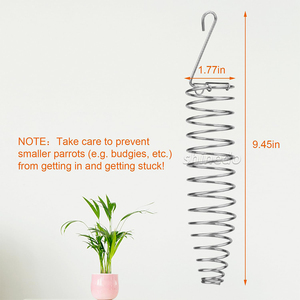 Mangeoire spirale pour oiseaux Portable en acier inoxydable perroquet nourriture fruits légumes millet blé oreille mangeoire support pour perruche perruche - Product Image 4