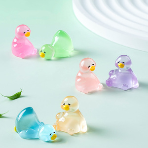Miniaturas de Patos Perezosos que Brillan en <span class=keywords><strong>la</strong></span> Oscuridad, Figuras de Patos de Resina Luminosas para Jardín de Hadas, Casa de Muñecas, Acuario y Manualidades Decorativas - Product Image 3