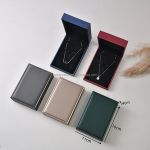 Caja de Embalaje de Joyería de Piel Sintética de Lujo con Logotipo Personalizado a Precio de Fábrica, para Anillos, Pulseras, Collares, Colgantes y Pendientes de Terciopelo FENFEN LASI - Product Image 6