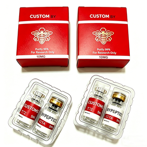Cartelline Pieghevoli Impermeabili in Spugna con Logo Personalizzato per Farmaci, Confezioni in Carta Pieghevole da 3ml per Peptidi e Medicinali con Laminazione Opaca Eco-Friendly - Product Image 1