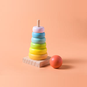 Jouets éducatifs pour bébés, tours d'<span class=keywords><strong>arc</strong></span>-<span class=keywords><strong>en</strong></span>-<span class=keywords><strong>ciel</strong></span> empilables <span class=keywords><strong>en</strong></span> bois, jeux pour tout-petits de 0 à 24 mois, blocs Montessori pour enfants - Product Image 5