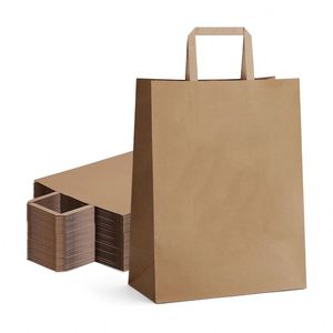 Wholesale Custom Eco-Friendly Durable Brown Kraft Paper Bag Cotton Rope Aqueous Coating <b>Lamination</b> for Promotion Supermarket - Product Image 6