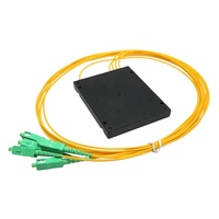 Caja de plástico ABS para pérdida de inserción baja, divisor PLC de fibra óptica de 4 vías, 1X8 1X16 1x4, instalación con conector SC APC, divisor PLC