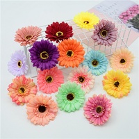 Aksesori Rambut Bunga Gerbera Daisy Buatan Sutra, Alat Peraga Foto Tepi Pantai, Topi DIY, Rangkaian Bunga Gaya Minimalis