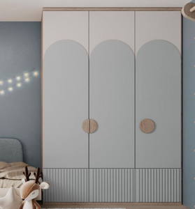 Jouet de garde-robe de couleur pastel ludique-Armoire de rangement combinée Armoire à vêtements sûre à bords arrondis pour les chambres d'enfants - Product Image 1