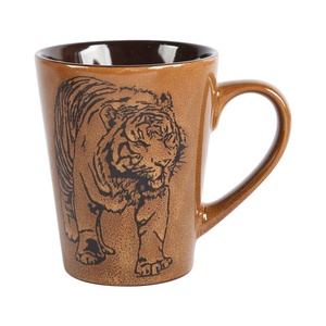 Tasse à thé en céramique rétro, restaurant pour animaux africains, glaçage de gestion, haut de gamme - Product Image 5