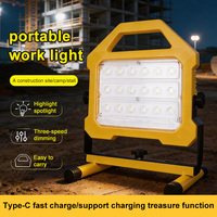 Lámpara de Trabajo LED Recargable Portátil Personalizada con Clasificación IP54, Luz Diurna de 6000K, CRI80 180 °   Gancho para vigas