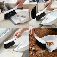Ensemble balayette et pelle à poussière CleanHome Mini, écologique, étanche, portable, pour le bureau, la voiture, les poils d'animaux, le clavier