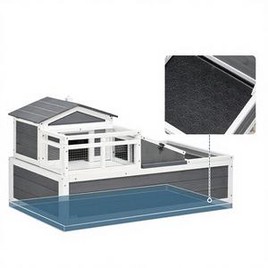 Pollaio in legno all'aperto gallina gabbia di pollame cina fabbrica piccolo animale Habbitat arca con ruote multistrato - Product Image 4