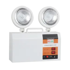 बिजनेस बैटरी बैकअप के लिए इमरजेंसी लाइट्स दो हेड एडजस्टेबल एलईडी इमरजेंसी लाइटिंग आउटडोर सीलिंग लाइट