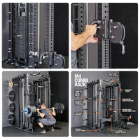 En gros, Rack de musculation multifonction 3x3 en acier de calibre 11 robuste pour salle de sport à domicile, avec Smith Machine, Functional Trainer et Cage à câbles