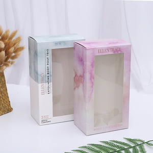 Custom Logo Printed Small Shipping Cosmetic Delivery Box With Clear Window
