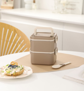 Lonchera Térmica de Acero Inoxidable para Niños y Recién Nacidos, de Tres Niveles, Apta para Microondas, de Grado Alimenticio, para la Escuela - Product Image 1