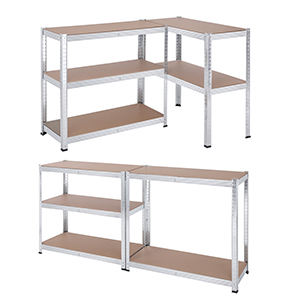 رفوف فولاذية متينة بخمس طبقات بدون براغي، رف أدوات ذو فتحات، سعر بالجملة، مصنع في المملكة المتحدة، تخزين المستودعات في بولندا وألمانيا - Product Image 3