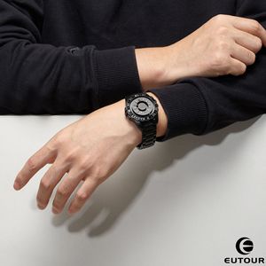 Eutour Montre magnétique innovante en métal pour hommes Montres à quartz simples haut <span class=keywords><strong>de</strong></span> gamme avec bracelet en acier inoxydable Montre originale Relojes - Product Image 4