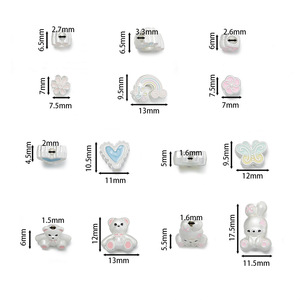 Perles d'espacement en alliage plaqué argent de formes variées pour la fabrication de bracelets, style chinois, accessoires de bijoux DIY 8mm AC3721 - Product Image 4