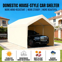 Abri de voiture pliable moderne multi-tailles (4x8m, 5x6m) robuste, coupe-vent et anti-UV, pour extérieur, type garage ou abri de stationnement