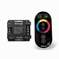Pengontrol LED RGB Sentuh Sinkronisasi 4 Saluran PWM Kontrol Jarak Jauh Bersertifikasi ROHS Harga Terbaik Lampu Musik Nirkabel RF