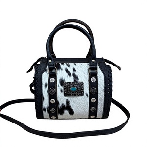 Nouveau Sac Messager en Cuir de Vachette Façonné à la Main Style Western Vintage avec Fermeture Éclair et Motifs Floraux pour Femme – Collection Luxe 2026 - Product Image 1