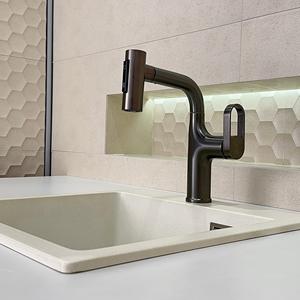 Robinet de lavabo moderne relevable en laiton massif à poignée unique, garantie 5 ans pour hôtels et appartements (vente en gros) - Product Image 5
