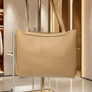 Cuir de vachette classique en cuir véritable Design ouvert sac à bandoulière pour femme marque couleur personnalisée sac fourre-tout léger grande capacité - Product Image 2