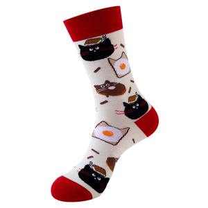 Quentin hombres algodón tripulación divertido colorido vestido calcetines al por mayor con logotipo caliente moda elegante fruta comida flor Calcetines - Product Image 4